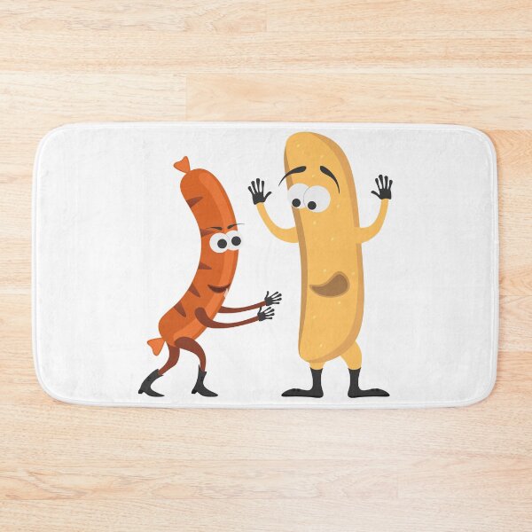 Item preview, Funny Sausage Chasing a Terrified Bun designed and sold by rymarenko.