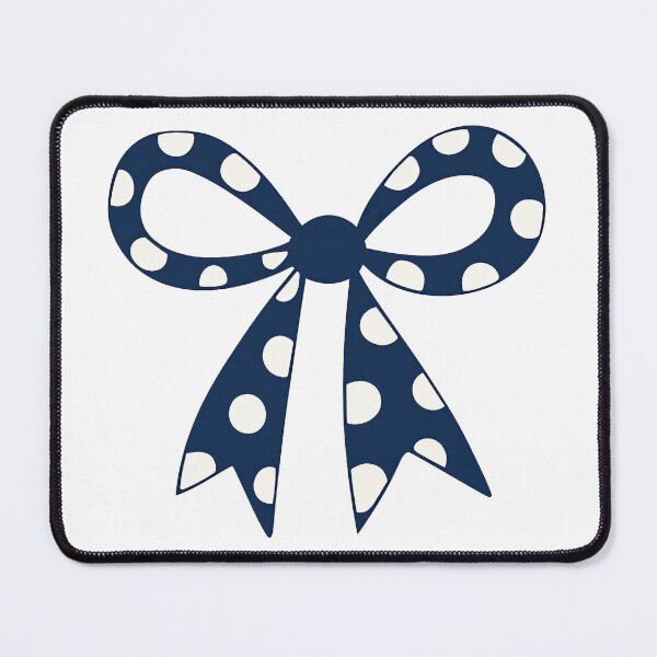 Item preview, Navy Blue Polka Dot Bow Ribbon Illustration designed and sold by ArtfulWeave.