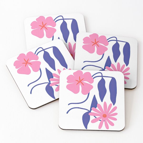 Item preview, Pink and Purple Tropical Flower Duo Design designed and sold by ArtfulWeave.