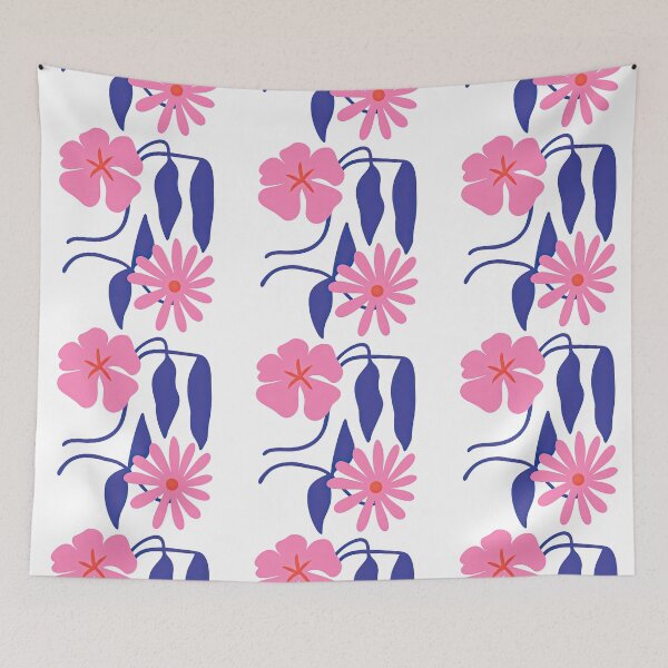 Item preview, Pink and Purple Tropical Flower Duo Design designed and sold by ArtfulWeave.