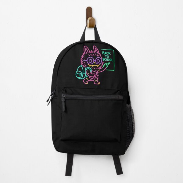 Item preview, Neon Mischief Monster Writing “Back to School” – Transparent PNG designed and sold by Aucia.