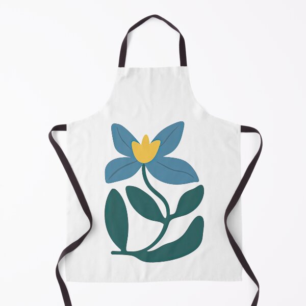 Item preview, Minimal Blue and Yellow Stylized Flower Art designed and sold by ArtfulWeave.