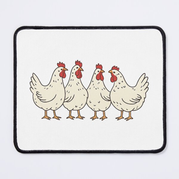 Item preview, Cute Chicken Quartet Farm Animal Illustration designed and sold by ArtfulWeave.