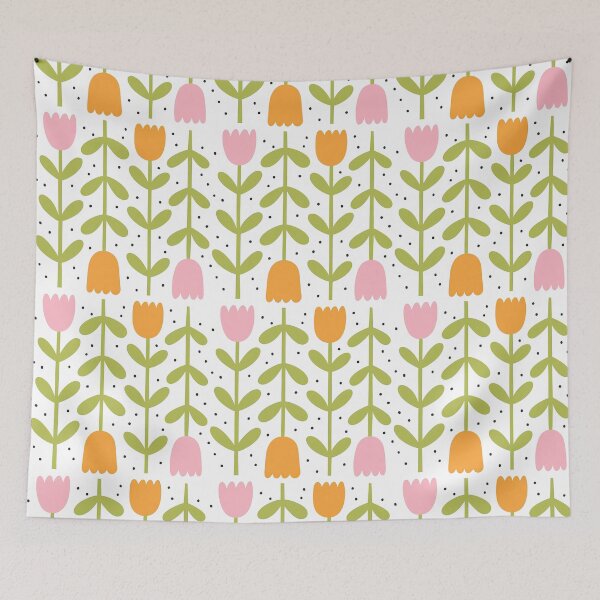 Item preview, Geometric Tulip Garden Pattern Illustration designed and sold by ArtfulWeave.