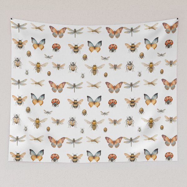 Item preview, Realistic Insect Collection Vintage Style Illustration designed and sold by ArtfulWeave.