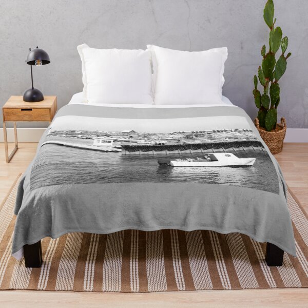 Item preview, Busy Harbor Farol Black And White designed and sold by eddiebarronshop.