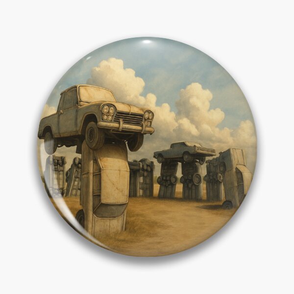 Item preview, Carhenge Nebraska Realistic Travel Art Print designed and sold by Slubor.