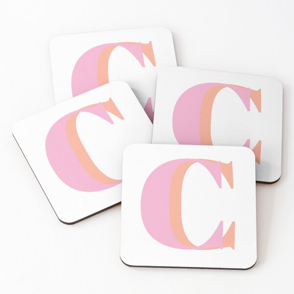 Item preview, Letter C in pastel Pink – Cute Alphabet Initial Monogram Design designed and sold by Monika Howarth.