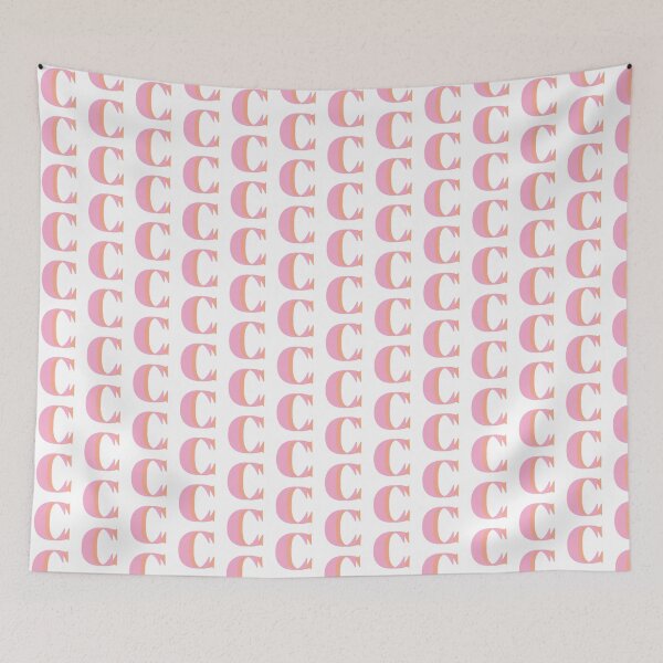 Item preview, Letter C in pastel Pink – Cute Alphabet Initial Monogram Design designed and sold by Monika Howarth.