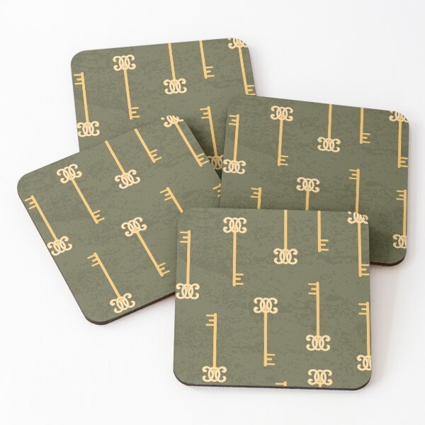 Item preview, Gold Keys Green Texture designed and sold by Farissa Designs.