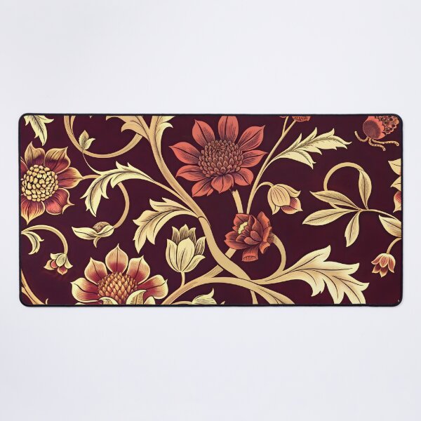 Item preview, Burgundy Floral 02 (inspired by William Morris) designed and sold by MerkintileEXG.