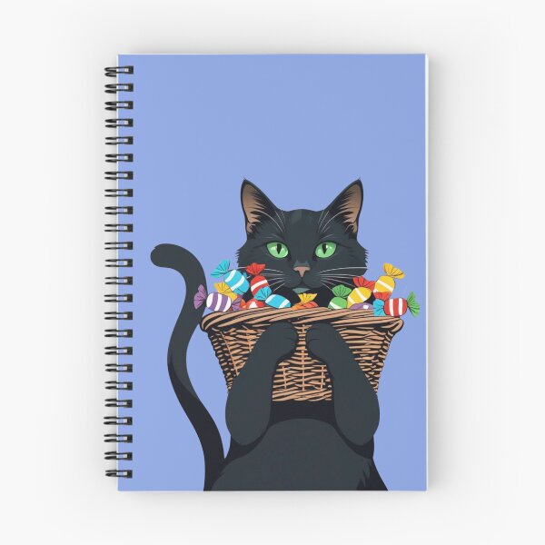 Item preview, A mischievous black cat and a pile of colorful candies set the scene for Halloween night, as the front door becomes a battleground for trick-or-treaters ready to unleash their sugar-fueled chaos. designed and sold by AddyTae.