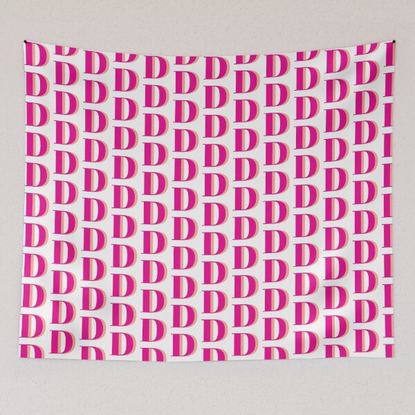 Aperçu de l'œuvre Lettre D en rose vif – Joli motif de monogramme initial de l'alphabet créée et vendue par Monika Howarth.