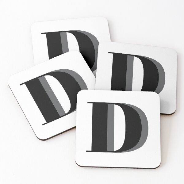 Aperçu de l'œuvre Lettre D en noir – Joli motif de monogramme initial de l'alphabet créée et vendue par Monika Howarth.