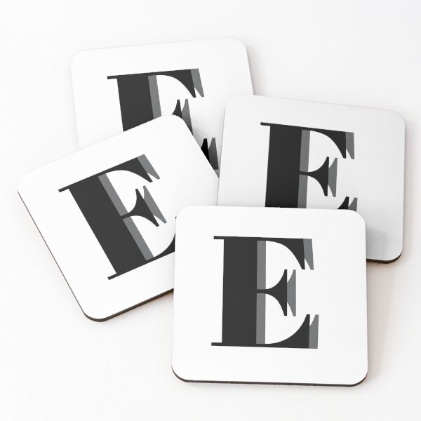 Item preview, Letter E in black– Cute Alphabet Initial Monogram Design designed and sold by Monika Howarth.