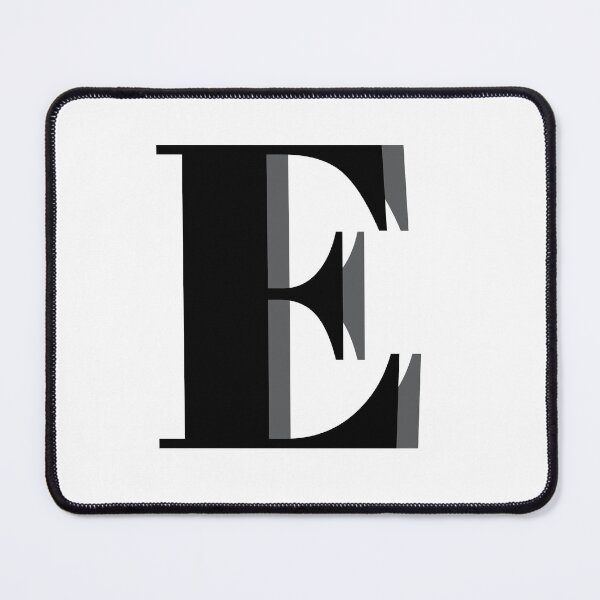Item preview, Letter E in black– Cute Alphabet Initial Monogram Design designed and sold by Monika Howarth.