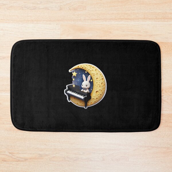 Item preview, Melodic Artsy Moonlight: Piano Rabbit and the Magic of Night designed and sold by astersgraphics.