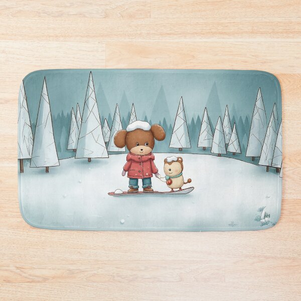 Item preview, Snow Day Buddies – First Ride Together designed and sold by Whimsical Hug.