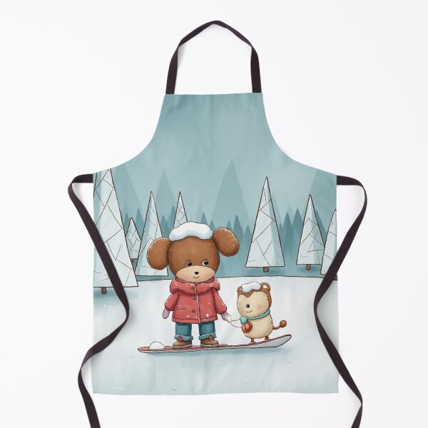 Item preview, Snow Day Buddies – First Ride Together designed and sold by Whimsical Hug.