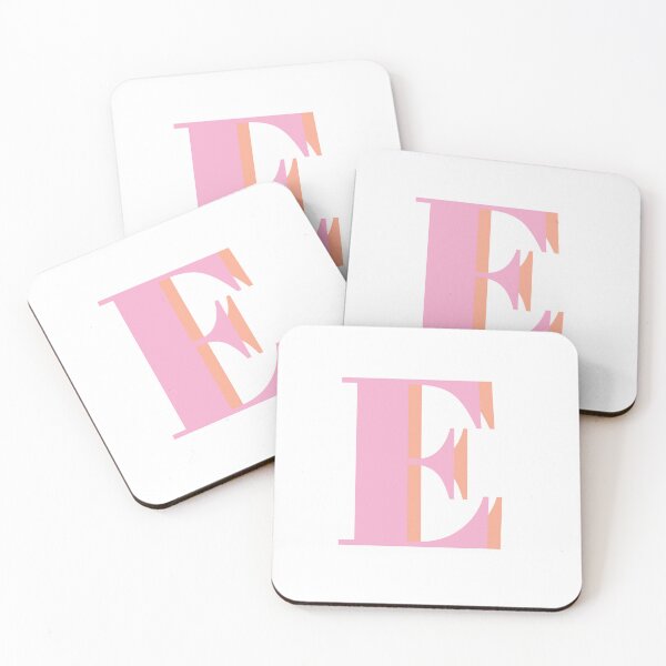 Item preview, Letter E in pastel pink – Cute Alphabet Initial Monogram Design designed and sold by Monika Howarth.
