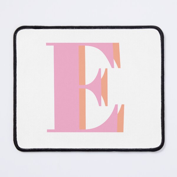 Item preview, Letter E in pastel pink – Cute Alphabet Initial Monogram Design designed and sold by Monika Howarth.