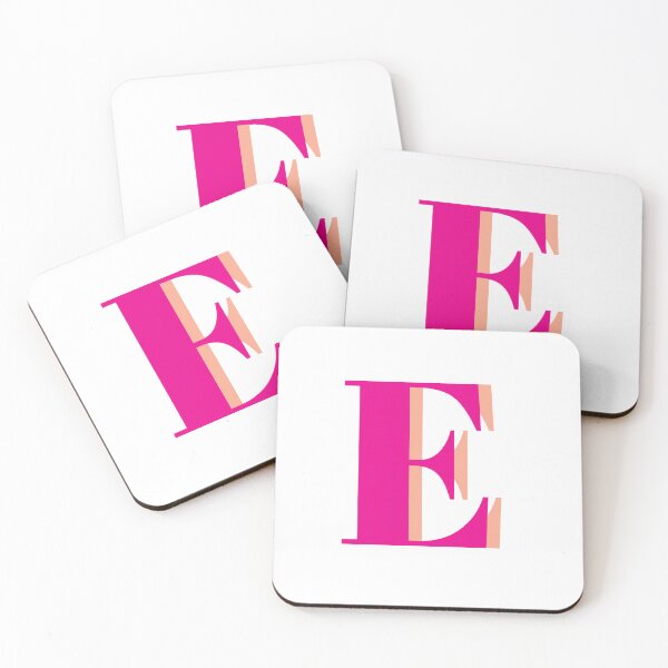 Item preview, Letter E in hot pink – Cute Alphabet Initial Monogram Design designed and sold by Monika Howarth.