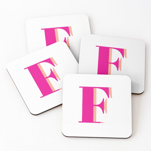 Item preview, Letter F in hot pink – Cute Alphabet Initial Monogram Design designed and sold by Monika Howarth.
