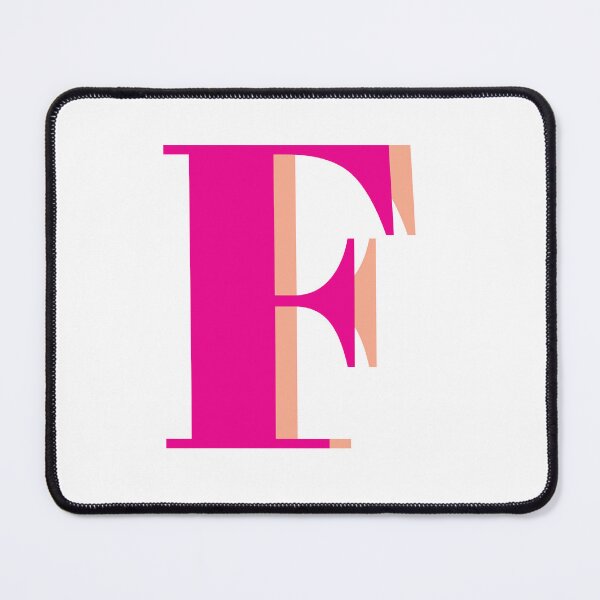 Item preview, Letter F in hot pink – Cute Alphabet Initial Monogram Design designed and sold by Monika Howarth.