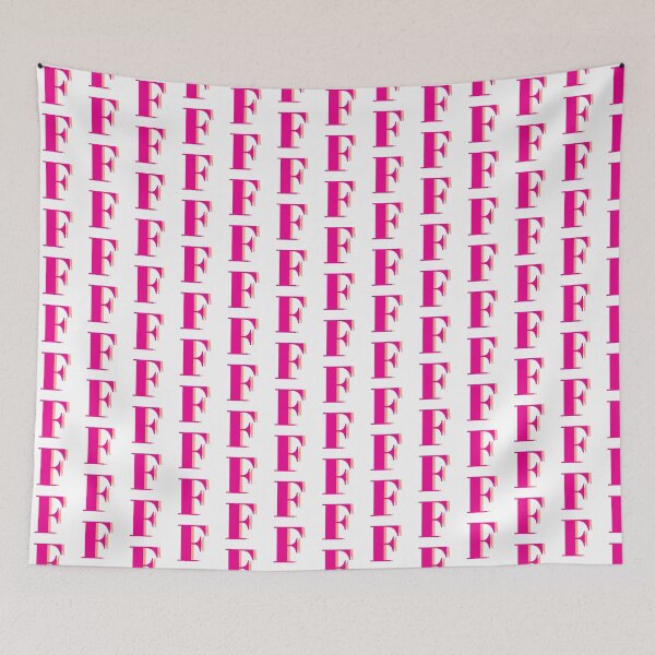 Item preview, Letter F in hot pink – Cute Alphabet Initial Monogram Design designed and sold by Monika Howarth.