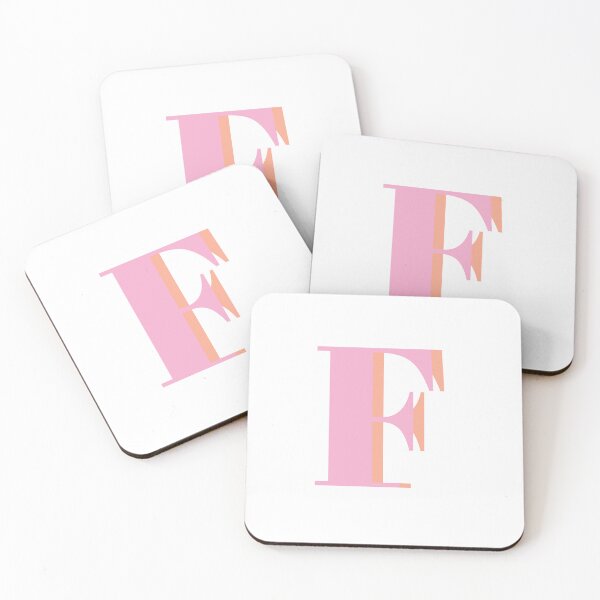 Item preview, Letter F in pastel pink – Cute Alphabet Initial Monogram Design designed and sold by Monika Howarth.