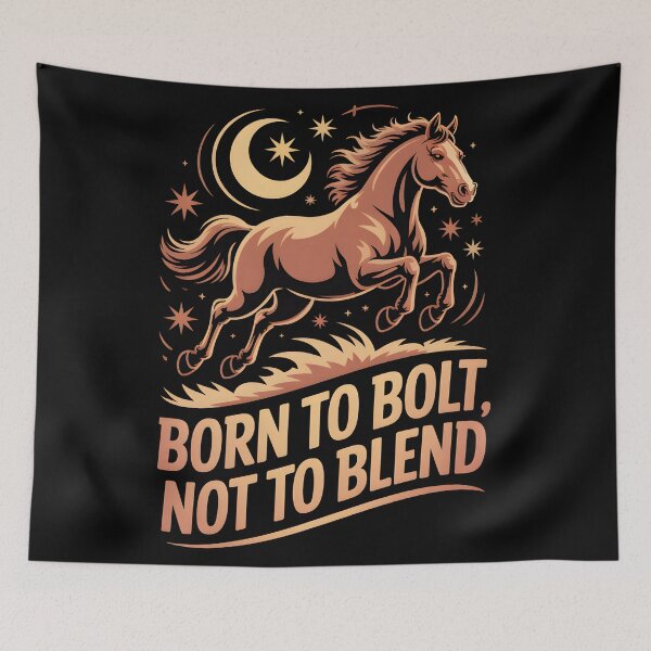 Item preview, Born to Bolt, Not to Blend – Bold Horse Spirit Animal Design designed and sold by LaLi-Designs.