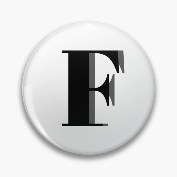 Item preview, Letter F in black – Cute Alphabet Initial Monogram Design designed and sold by Monika Howarth.