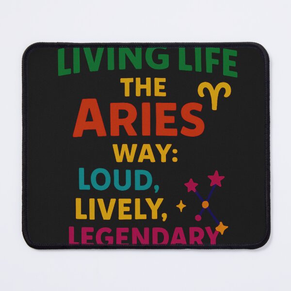 Item preview, Zodiac Aries Life quote designed and sold by PetalCraft.
