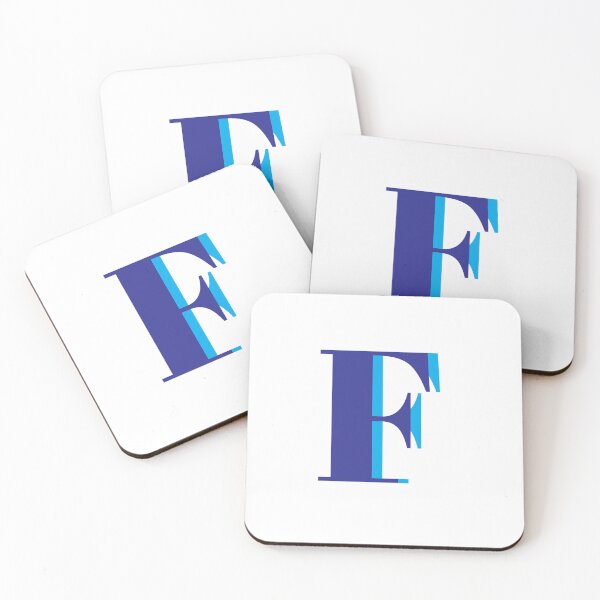 Item preview, Letter F in blue – Cute Alphabet Initial Monogram Design designed and sold by Monika Howarth.