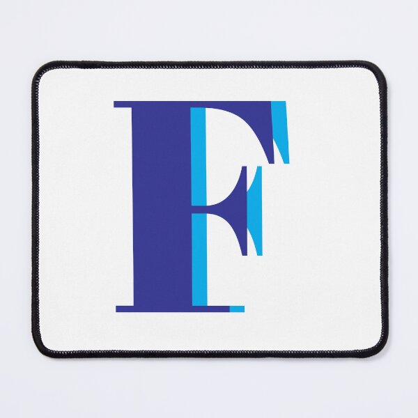 Item preview, Letter F in blue – Cute Alphabet Initial Monogram Design designed and sold by Monika Howarth.
