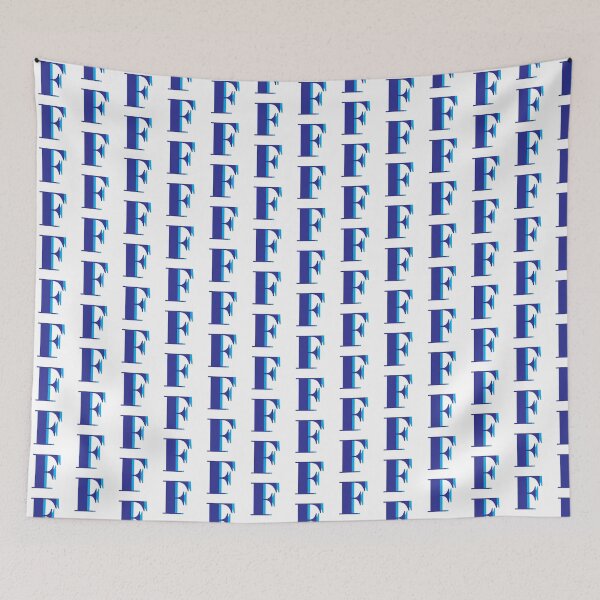 Item preview, Letter F in blue – Cute Alphabet Initial Monogram Design designed and sold by Monika Howarth.