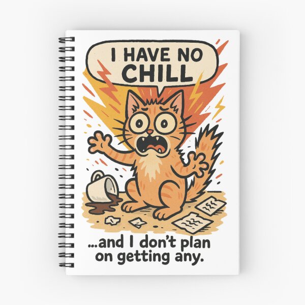 Item preview, I have no chill - funny cat designed and sold by DamioPolArt.