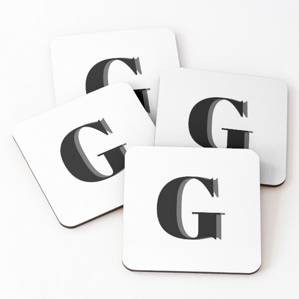 Item preview, Letter G in black – Cute Alphabet Initial Monogram Design designed and sold by Monika Howarth.