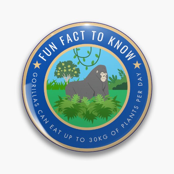 Item preview, Fun fact to know Gorillas can eat up to 30kg of plants per day designed and sold by fev-rocks.