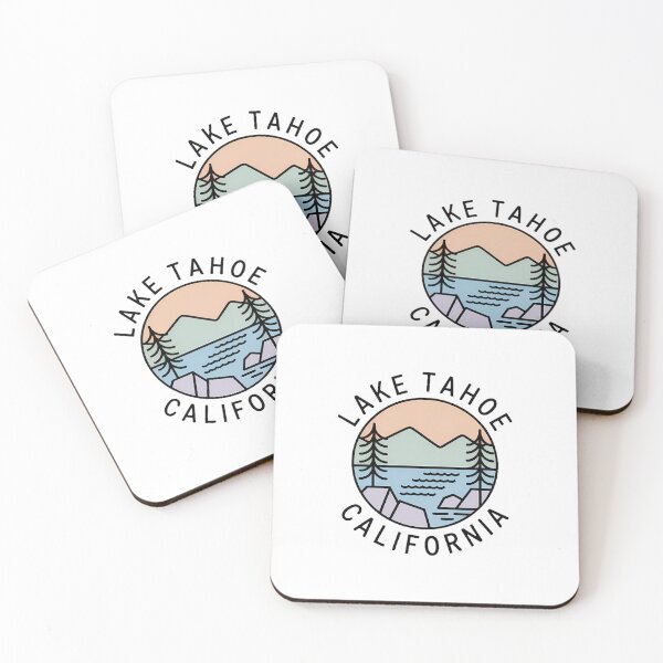 Item preview, Minimalist Lake Tahoe California Line Art Sticker designed and sold by Horizon Tales.