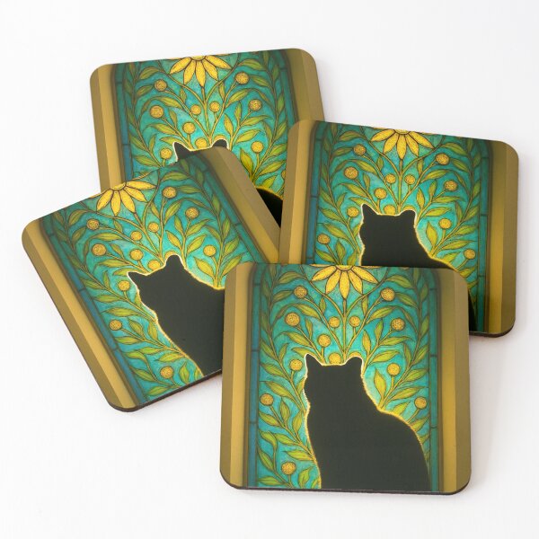 Item preview, cat stained glass designed and sold by StudioURB.