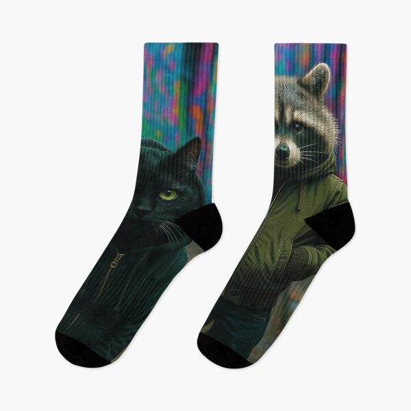 Item preview, Raccoon Cat and Co, cool street gang designed and sold by Mauswohn.