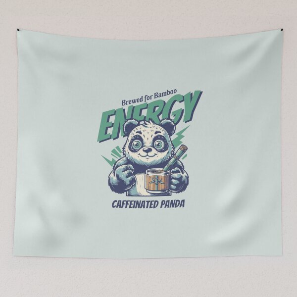 Item preview, Caffeinated Panda: Brewed for Bamboo Energy Graphic designed and sold by MJO80.