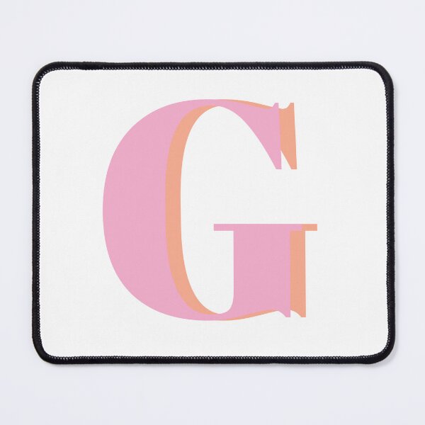 Item preview, Letter G in pastel pink – Cute Alphabet Initial Monogram Design designed and sold by Monika Howarth.