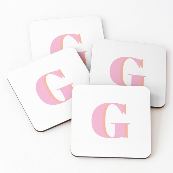 Item preview, Letter G in pastel pink – Cute Alphabet Initial Monogram Design designed and sold by Monika Howarth.