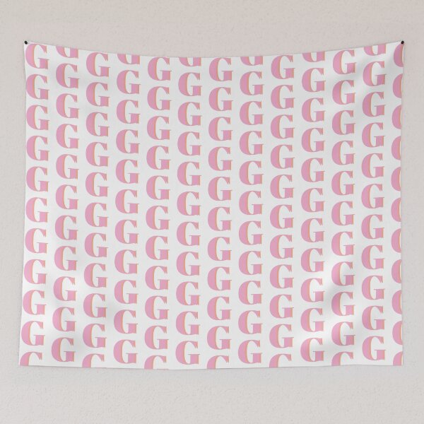 Item preview, Letter G in pastel pink – Cute Alphabet Initial Monogram Design designed and sold by Monika Howarth.