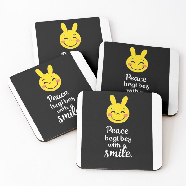Item preview, Sourire & Paix – Peaceful Quote Art designed and sold by Drawingshirts.