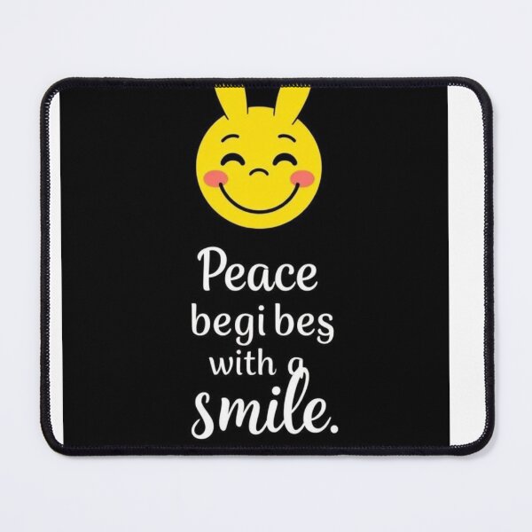 Item preview, Sourire & Paix – Peaceful Quote Art designed and sold by Drawingshirts.