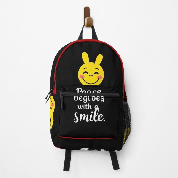 Item preview, Sourire & Paix – Peaceful Quote Art designed and sold by Drawingshirts.