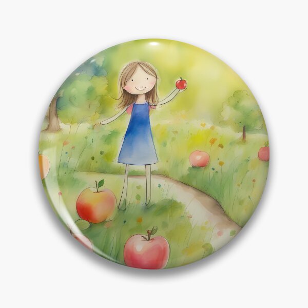 Item preview, Playful Girl in Apple Garden designed and sold by CalmnessbyChoice.